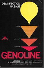 Ancien Buvard  / Produit Pharmaceutique GENOLINE  LABORATOIRE ROLAND MARIE