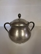 Petit pot sucrier étain fin