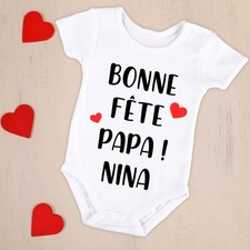Body bébé ou tee-shirt personnalisable bonne fête papa