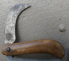 Très ancien Rustique Couteau à Greffer Serpette Couteau Pliant marque CRL 13cm