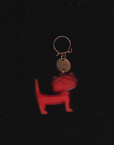 Porte cle chat rouge - porte, .