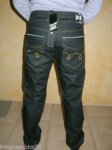 Jeans ciré homme kanabeach - jeans,