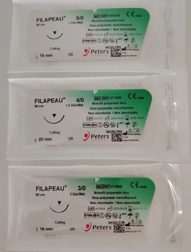 Fil suture stérile 4 0 - 3/0, 4/0