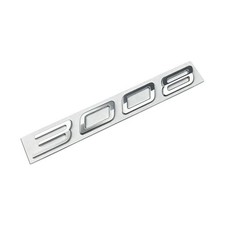 Logo Peugeot 3008 NOUVEAU Monogramme Sigle Emblème Gris Neuf  Badge