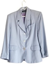 Veste femme en 100 % soie bleu