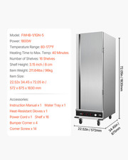 Armoire Chauffante Étuve Traiteur À 16 Niveaux Porte Simple Pour Cantine