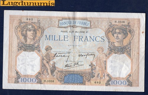 1000 francs cérès mercure - 1000,