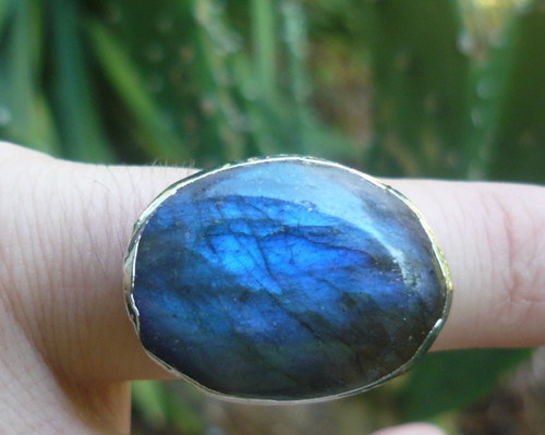 Bague ajustable labradorite - ajustable,