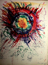 Walasse Ting lithographie originale signée 1961 art abstrait abstract art CoBra