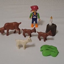 Playmobil 4785 Enfant Avec Chèvre Et Chevreaux Fermé Animaux 100% Complet