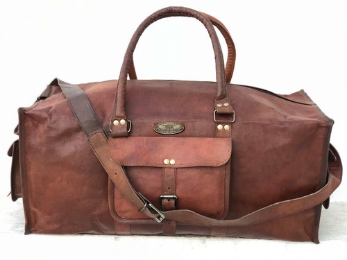 Sac voyage vintage cuir - de,