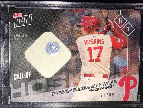 Rhys hoskins rookie topps - rookie,