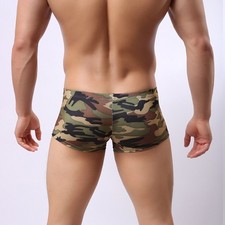 Camouflage Boxer Basse Sous-vêtements Taille Sous-vêtement Homme Slips