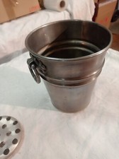 Seau à vin / rafraîchissoir ancien en étain – Etain PELTRO 95% – avec grille 