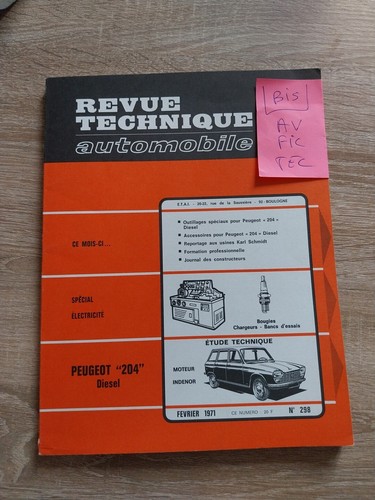 Revue technique peugeot 204 - revue,