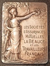 Médaille plaque argent -