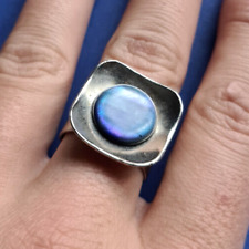 Jolie Bague Réglable -Pierre Cabochon Labradorite ? - Old Vintage
