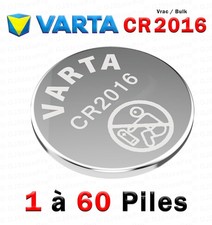 Piles CR2016 VARTA CR 2016 Quantité 1 à 60 Pile Bouton 3V Lithium Vrac Bulk