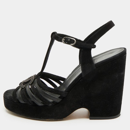 Sandales compensées daim - sandales, en