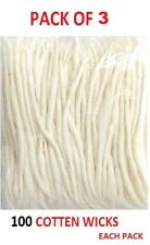 3x Puja Coton Mèches de Long Huile Lampes Diya Chaussures Aarti Jyot Batti