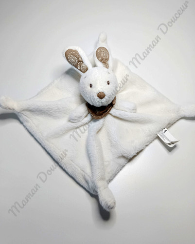 Doudou plat carré - doudou, blanc