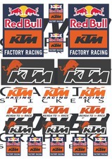 Planche de Stickers moto Ktm format A4