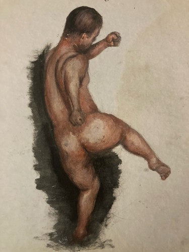 Belle peinture gouache nain - belle,