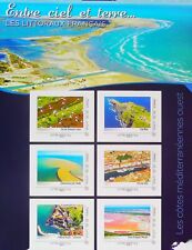 Collector   6 Timbres lettre verte  Entre ciel et terre  littoraux Français