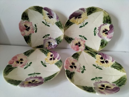 Assiettes barbotine pensées - barbotine,