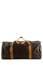 Sac de voyage Keepall en cuir marron