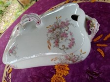 Soupière Rectangulaire Porcelaine de Limoges William Guérin & Co Décor Floral