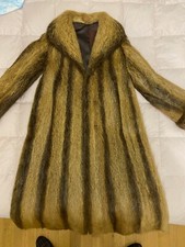 véritable manteau fourrure ragondin - genuine nutria coypu fur coat
