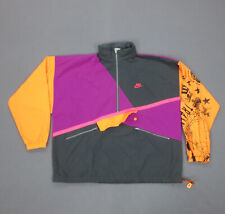 Imperméable 1/2 Zip Vintage 80s Nike One Bowerman Drive Homme L Colorblock Baske
