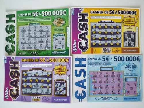 Lot anciens tickets cash - de, 4
