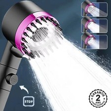 Pommeau de Douche Bouton Marche Arrêt Economie Eau 3 Modes Jet Massage Puissant