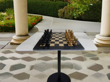 Jeu d'échecs en marbre fait