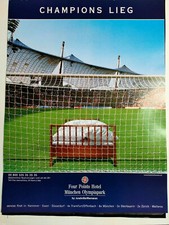 Affiche Champions Lieg publicité hôtel Munich parc olympique originale TOP !