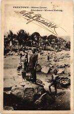PC ETHNIC NUDE FEMALE SIERRA LEONE ABERDEEN VINTAGE POSTCARD (b556)