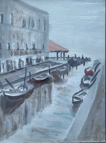 Peinture vintage signée - , –