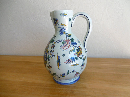 Grand pichet faience gien - pichet,