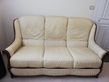 CANAPÉ 3 PLACES BEIGE, Bois/tissu, 175cmsL,90 cms l, 100 cms H état satisfaisant