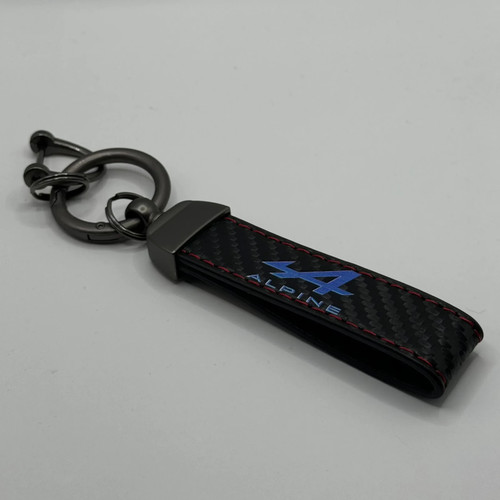 Porte clés cuir noir alpine - noir,
