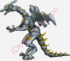 Figurine Dragon robot gris
