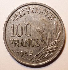 100 francs cochet 1958 - 100,