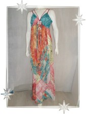 ♣ - Robe d'Eté  Fantaisie Fluide  Multicolore Legatte Jeans Taille 4 - 44