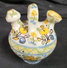 Talavera Petite Chevrette En Faïence - Décor Polychrome Fleur - Faience Espagne 