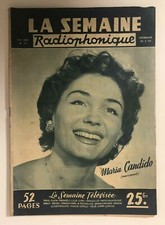 ►LA SEMAINE RADIOPHONIQUE  13/1956 - MARIA CANDIDO - IMAGES TELEVISION - RUTH 