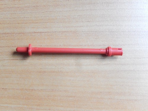 Lego red bar with stop - with,
