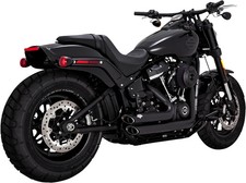 Shortshots décalés noir mat Vance Hines Harley-Davidson Softail