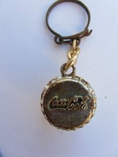 Porte clef "COCA COLA - miniature capsule sur tesson de bouteille - 3D" 1960's